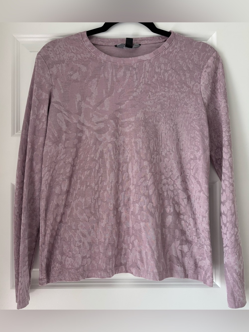 Simply Vera Vera Wang Mauve Textured Long Sleeve Crewneck